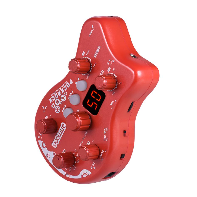 Pedal De Guitarra Port Til Ammoon Pockrock Multiefectos Rojo Oasify