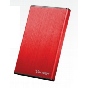 Gabinete de Disco Duro Vorago HDD-102 2.5" Sata USB 2.0 Aluminio Rojo AC-475885-3
