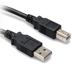 BRobotix 102327 Cable USB A Macho - USB B Macho, 1.8 Metros, Negro