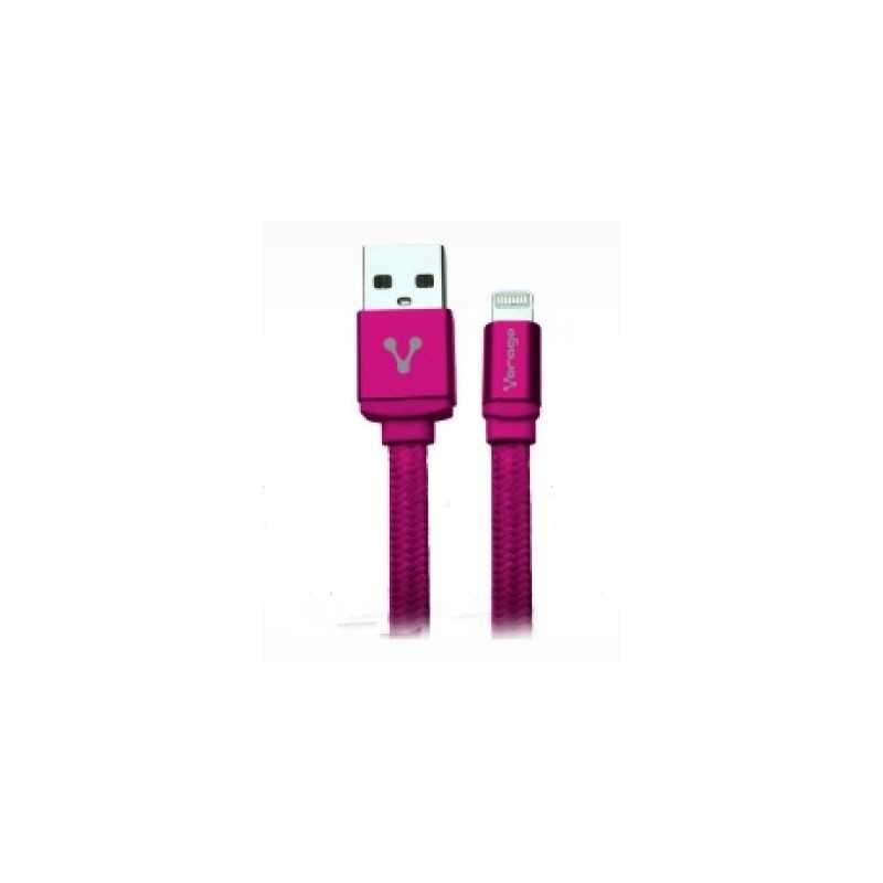 orago CAB-119/PK Cable de Carga USB 2.0 A Macho - Lightning Macho, 1 Metro, Rosa, para iPhone/iPad