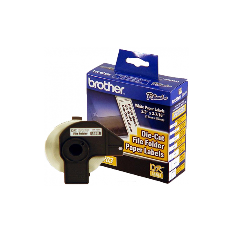 Brother DK-1203 Rollo de Etiqueta de 0.66 x 3.4'', 300 Etiquetas