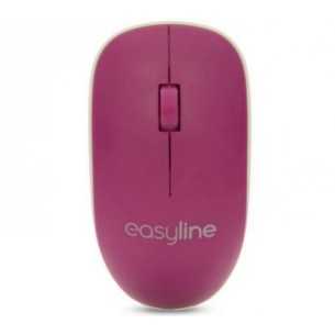 Mouse Óptico El-995128, Inalámbrico, Usb, 1000Dpi, Magenta Easy Line