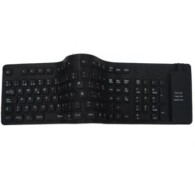 Teclado BRobotix Flexible 801935, Alámbrico, USB + PS/2, Negro (Español)