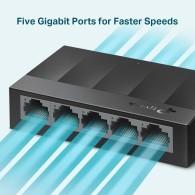 Switch Gigabit Ethernet Ls1005G, 5 Puertos 10/100/1000Mbps, 10 Gbit/S, 2000 Entradas - No Administrable TP-LINK TP-LINK