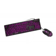 Kit de Teclado y Mouse Gaming VORAGO KM-500, USB, Alámbrico