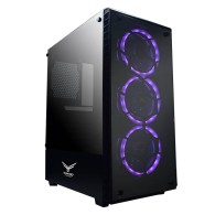 GABINETE NACEB HYDRA, CRISTAL, USB 1/3.02/2.0 FULL ATX, 3 VENTILADORES RGB, SIN FUENTE.