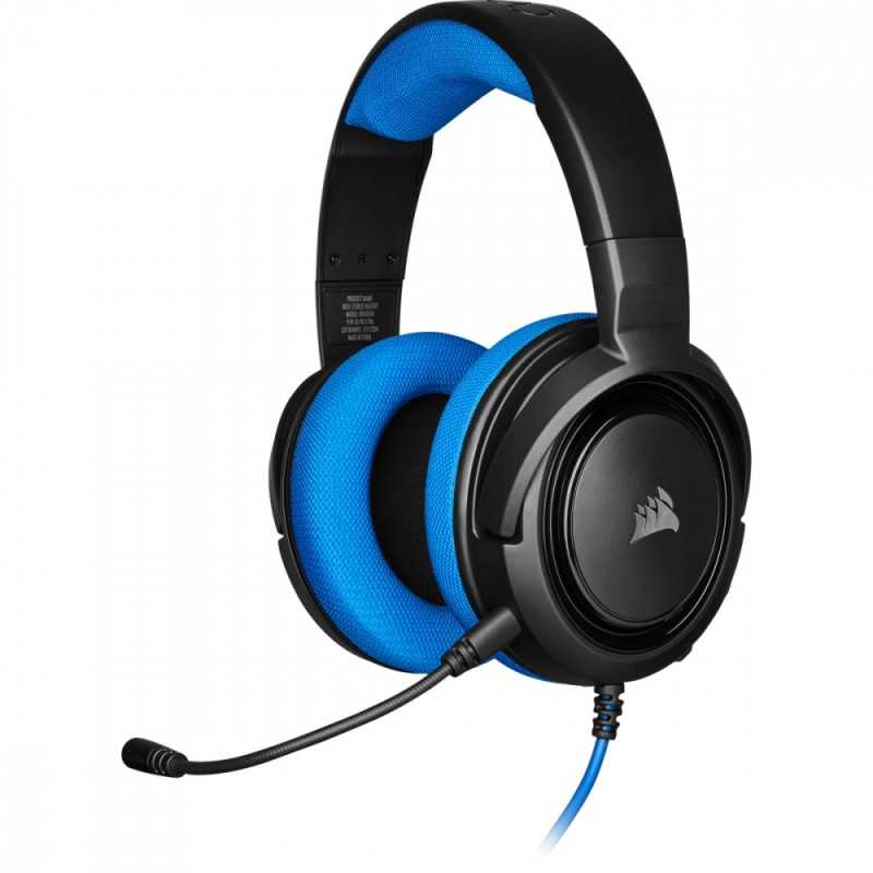 AUDIFONOS CORSAIR (CA-9011196-NA) HS35 STEREO AZUL 3.5MM C/MIC COMP. PC,PS4,XBOX ONE,SWITCH