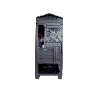 Gabinete Game Factor CSG500 con Ventana LED, Micro-Tower, Micro-ATX/Mini-ITX, USB 2.0/3.0, sin Fuente, Negro/Azul