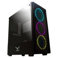 Gabinete Naceb Player con Ventana RGB, Full-Tower, ATX, USB 2.0/3.0, sin Fuente, Negro