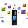 Memoria USB Adata UV320, 128GB, USB A 3.1, Negro/Azul