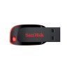 Memoria USB SanDisk Cruzer Blade CZ50, 128GB, USB 2.0, Negro/Rojo