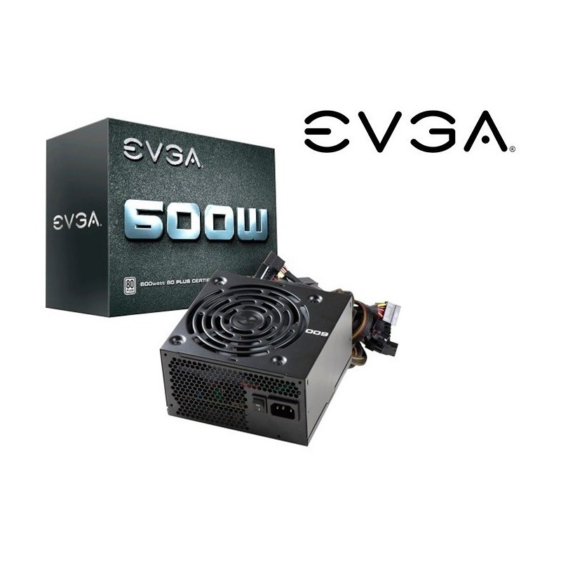 Fuente de Poder EVGA 600W 80 PLUS, ATX, 120mm, 600W