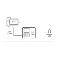 Control de Acceso Biométrico LX50 ZKTeco, 500 Usuarios, 500 Huellas, USB, Color Negro