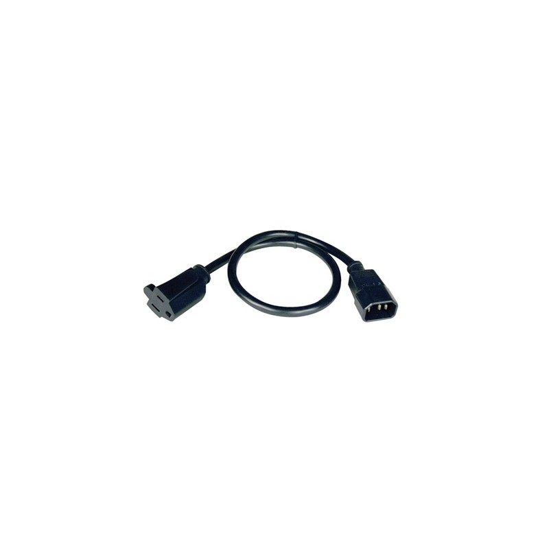 Tripp Lite P002-002 Cable de Poder IEC-320-C14 - NEMA 5-15R, 60cm, Negro