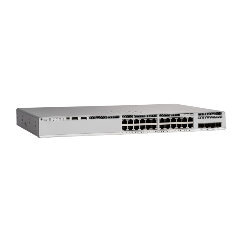 Switch Cisco Gigabit Ethernet Catalyst 9200L Network Essentials, 24 Puertos Poe+ 100/1000/10000 + 4 Puertos 1G, 56 Gbit/S, 16.00 CISCO