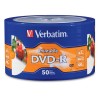 Paquete de 50 DVD-R Verbatim de 4.7 GB/120 min, 16x, imprimibles.