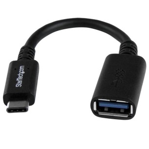 Adaptador USB 3.1 C - USB 3.1 A, 15cm, Negro