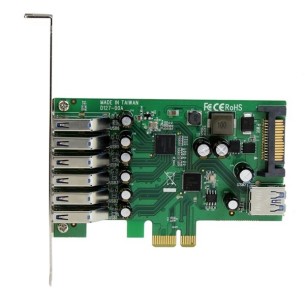 Tarjeta PCI Express de 7 Puertos USB 3.0, SATA, 5 Gbit/s