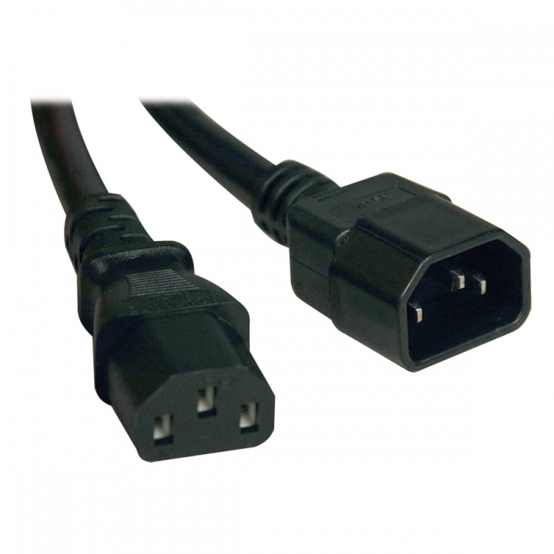 Cable De Poder Para Pc C14 Coupler Macho - C13 Hembra Coupler, 61Cm, Negro TRIPP-LITE TRIPP-LITE