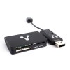 Vorago Lector de Memorias CR-300, USB/Micro-USB, Negro