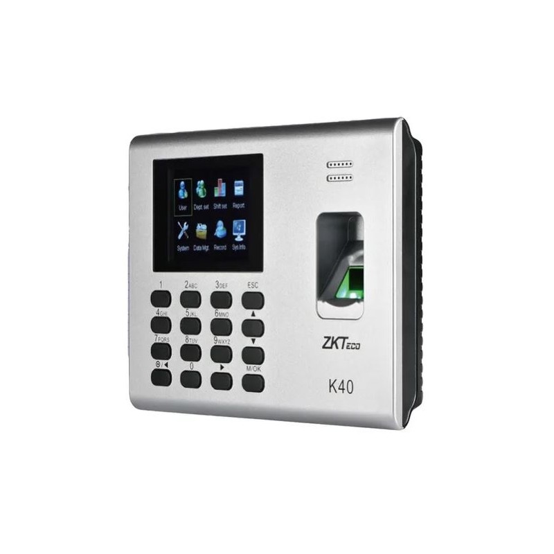 Control De Acceso Biométrico K40, 1,000 Usuarios, 80,000 Registros, Usb, Color Gris ZKTeco ZKTECO