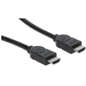 Manhattan Cable HDMI de Alta Velocidad con Canal Ethernet, HDMI Macho - HMDI Macho, 10 Metros, Negro