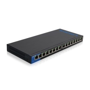 Switch Gigabit Ethernet Lgs116, 16 Puertos 10/100/1000Mbps, 8000 Entradas - No Administrable LINKSYS