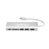 Estación Docking USB Tipo-C 6 en 1 MANHATTAN 152075, USB 3.0, 5 puertos, 40000 Mbit/s, Aluminio