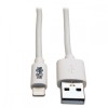 Cable USB A Macho Tripp Lite - Lightning Macho, 3.05 Metros, Blanco, para iPod/iPhone/iPad