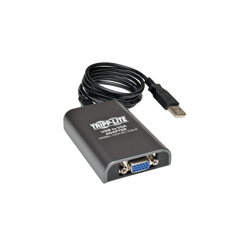 Adaptador de video TRIPP-LITE USB Macho a VGA Hembra 1080p Negro U244-001-VGA-R