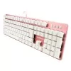 Teclado mecánico GAME FACTOR KBG400-PK-RD, switch Rojo, USB, Rosa