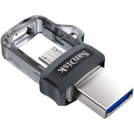 Memoria USB SanDisk Ultra Dual Drive M3.0, 128GB, USB 3.0, Gris