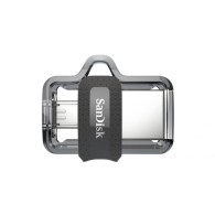 Memoria USB SanDisk Ultra Dual Drive M3.0, 64GB, USB 3.0, Gris