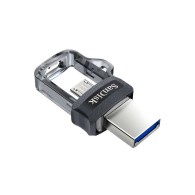 Memoria USB SanDisk Ultra Dual Drive M3.0, 64GB, USB 3.0, Gris