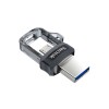 Memoria USB SanDisk Ultra Dual Drive M3.0, 64GB, USB 3.0, Gris