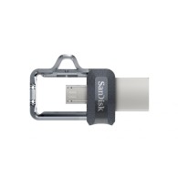 Memoria USB SanDisk Ultra Dual Drive M3.0, 64GB, USB 3.0, Gris