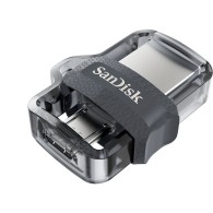 Memoria USB SanDisk Ultra Dual Drive M3.0, 64GB, USB 3.0, Gris