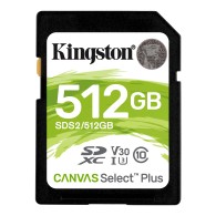 Memoria Flash Kingston Canvas Select Plus, 512GB SDXC UHS-I Clase 10