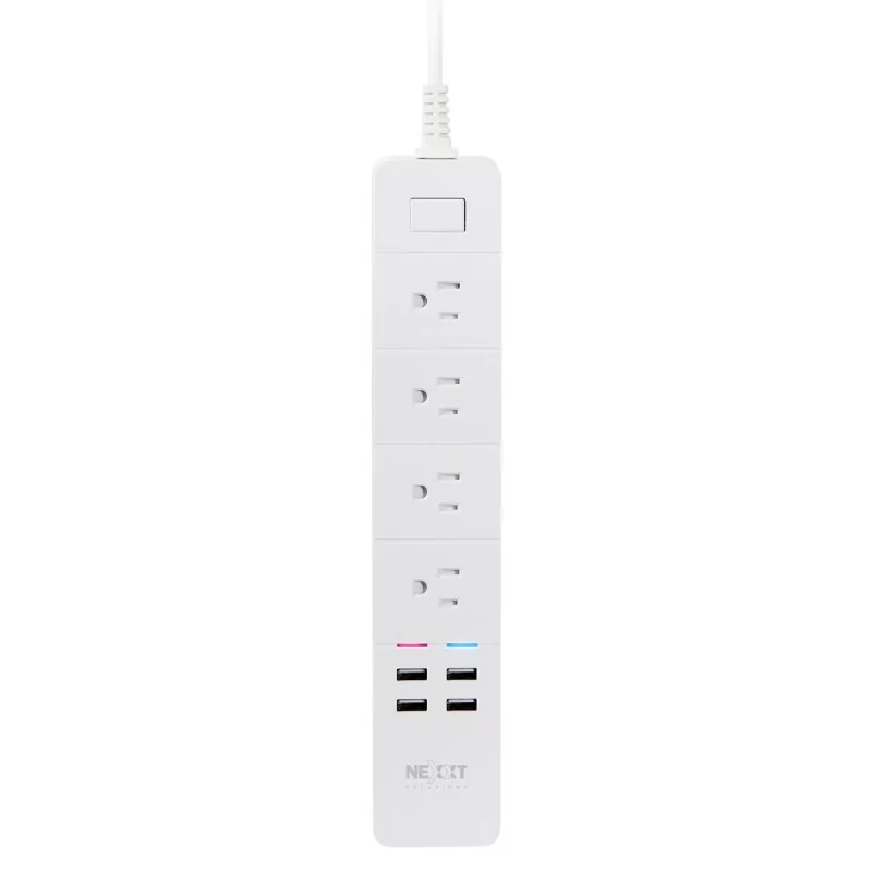 Supresor de Picos Nexxt Solutions, 4 Contactos, 4x USB, 900 Joules Supresor de Picos Nexxt Solutions, 4 Contactos, 4x USB, 900 Joules