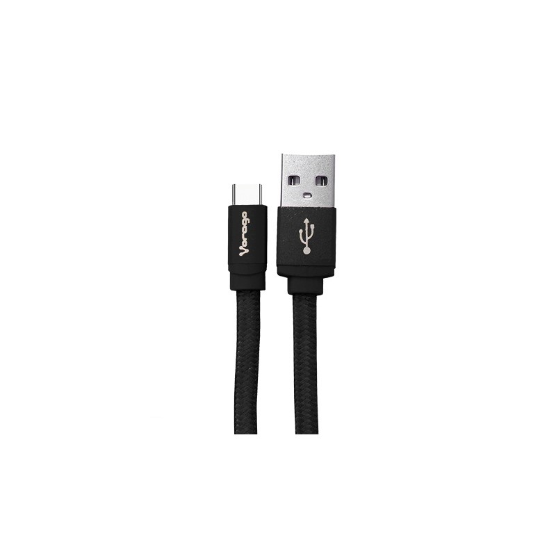 Vorago Cable USB Macho - USB-C Macho, 2 Metros, Negro