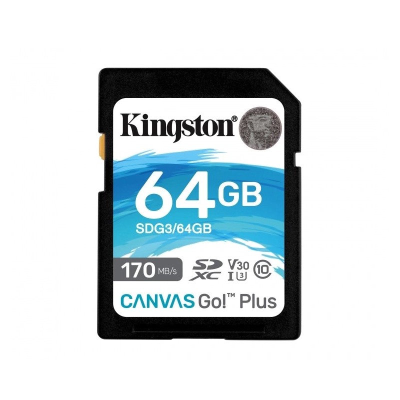 Memoria Flash Canvas Go! Plus, 64Gb Sdxc Uhs-I Clase 10 Kingston KINGSTON