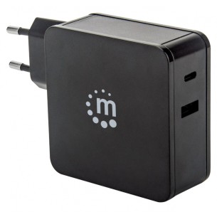 Manhattan Cargador de Pared 180221, 5V, 1x USB 2.0, Negro