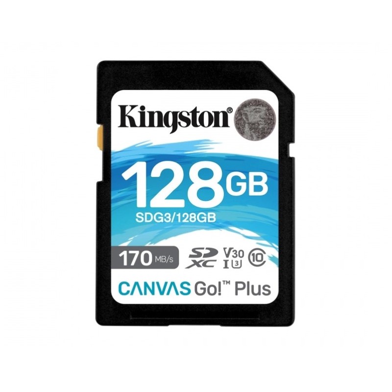 Memoria Flash Canvas Go! Plus, 128Gb Sdxc Uhs-I Clase 10 Kingston KINGSTON