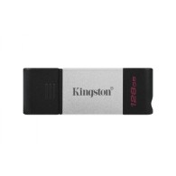 Memoria USB Kingston DataTraveler 80, 128GB, USB C 3.2, Negro/Plata