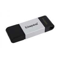 Memoria USB Kingston DataTraveler 80, 128GB, USB C 3.2, Negro/Plata