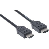 Manhattan Cable HDMI de Alta Velocidad, HDMI Macho - HDMI Macho, 4K, 3D, 1.8 Metros, Negro