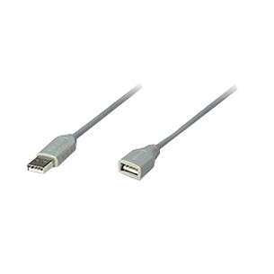 Cable Extension 165211 USB Macho - USB Hembra, 1.8 Metros, Gris Manhattan