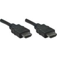 Manhattan Cable HDMI de Alta Velocidad, HDMI Macho - HDMI Macho, 4K, 3D, 3 Metros, Negro
