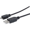 Manhattan Cable USB A Macho - USB Micro B, 1.8 Metros, Negro