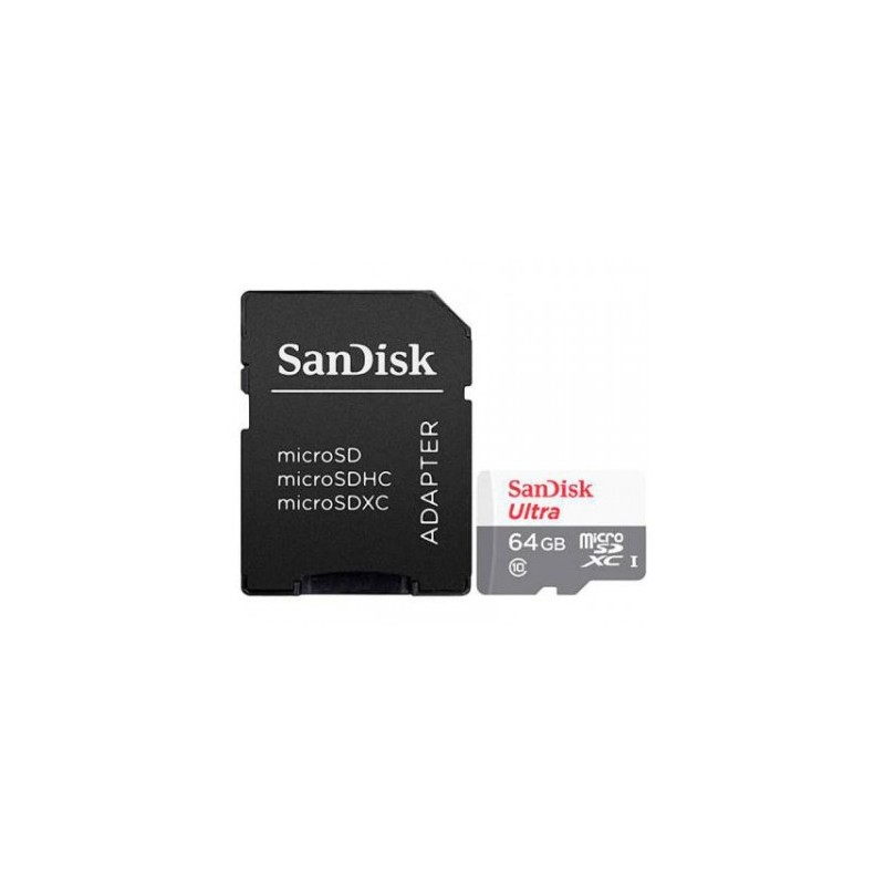 Memoria Flash Ultra, 64Gb Microsdxc Uhs-I Clase 10, Con Adaptador SANDISK SANDISK